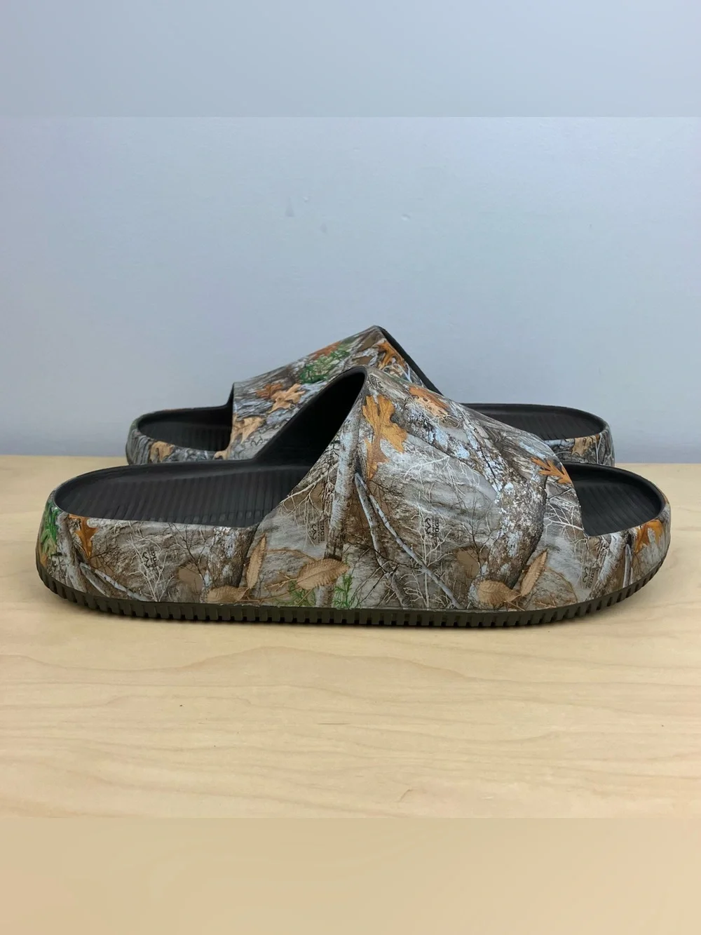 Nike Men’s Size 13.0 Clam Slide Sandals Realtree Camouflage Slip On Chunky